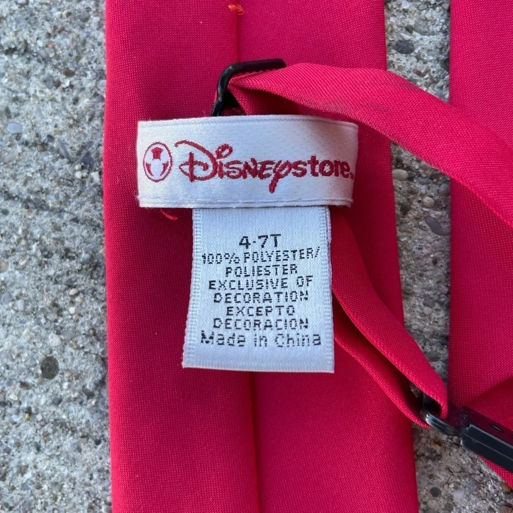 Disney Store Mickey Mouse Toddler Red Neck Tie Size 4-7T Vintage Classic